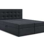 Boxspring met opbergfunctie, Donker grijs